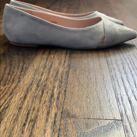 Light dusty gray-tan flats soft suede - Picture 2 of 4